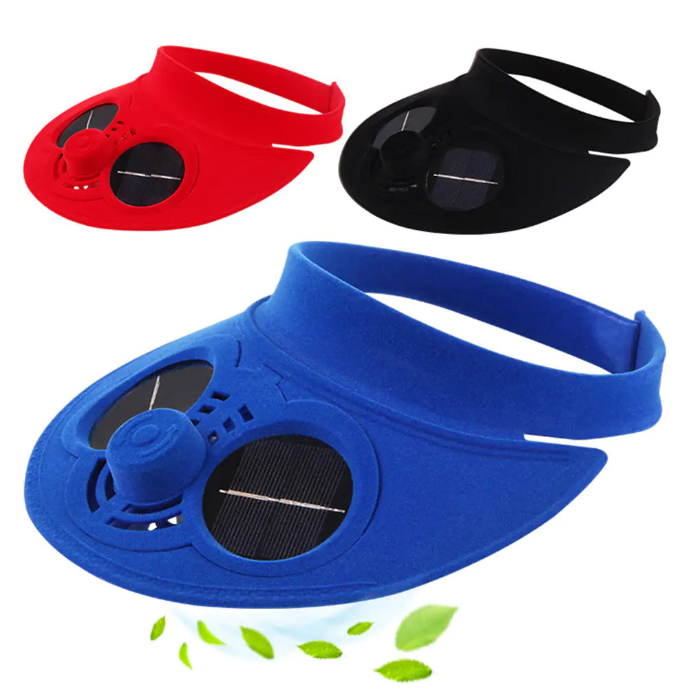 Solar Fan Hat with Cooling Feature for Outdoor Use