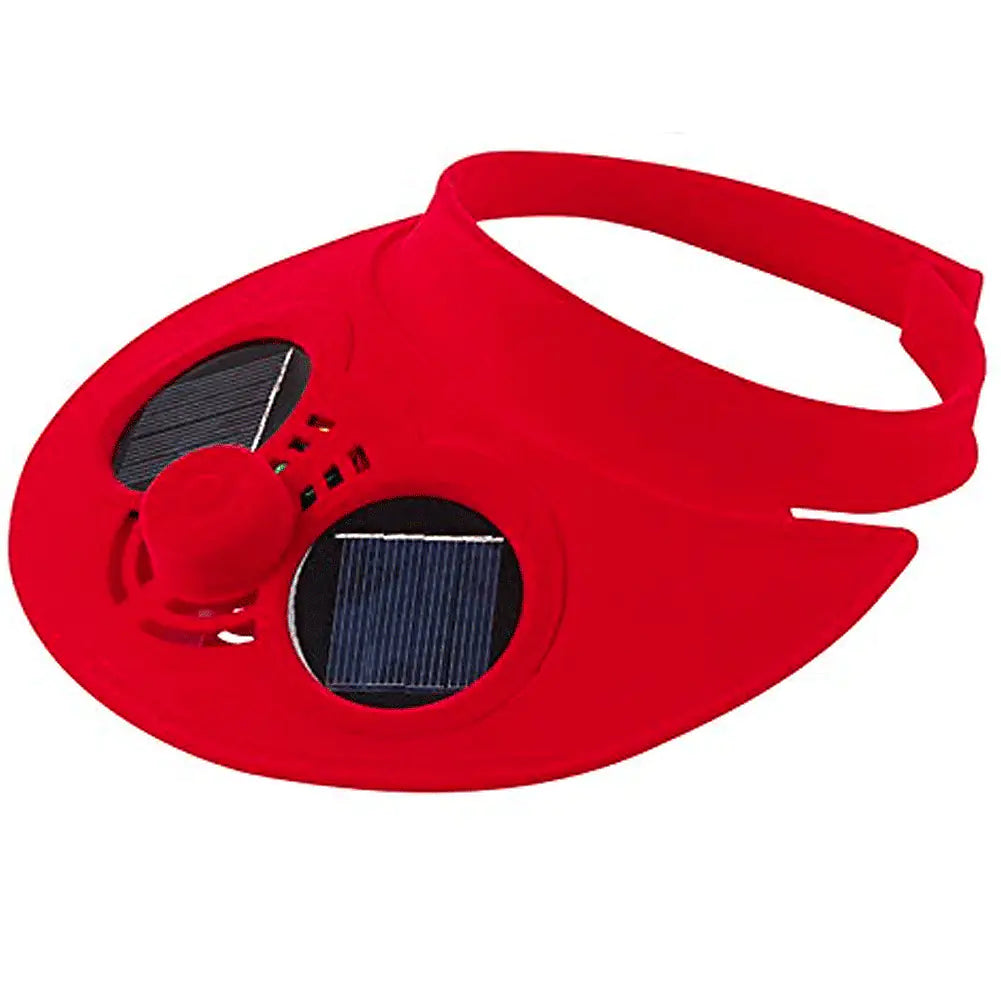 Solar Fan Hat with Cooling Feature for Outdoor Use