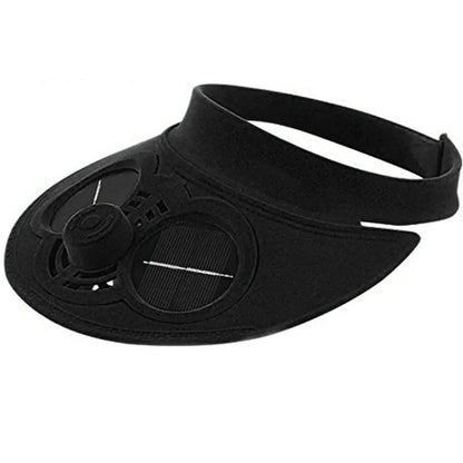 Solar Fan Hat with Cooling Feature for Outdoor Use