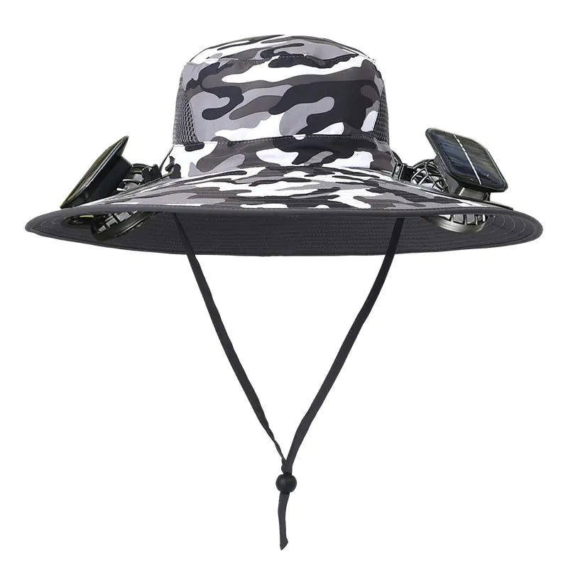 Solar Fan Rechargeable Brim Hat