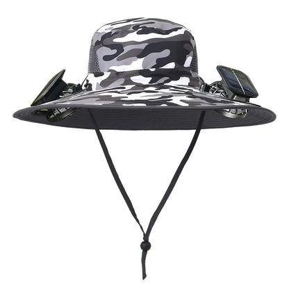 Solar Fan Rechargeable Brim Hat
