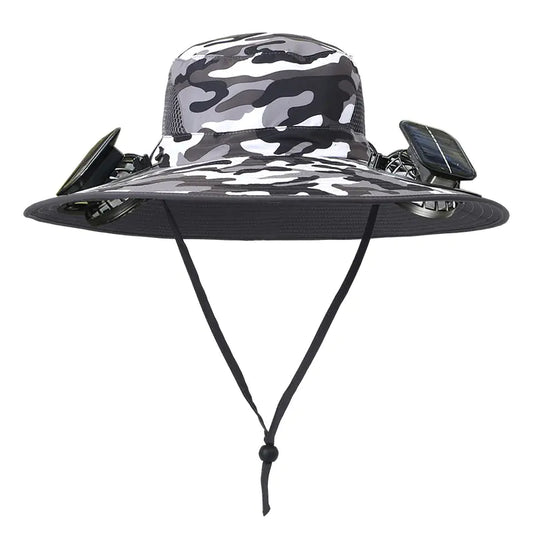 Solar Fan Rechargeable Brim Hat
