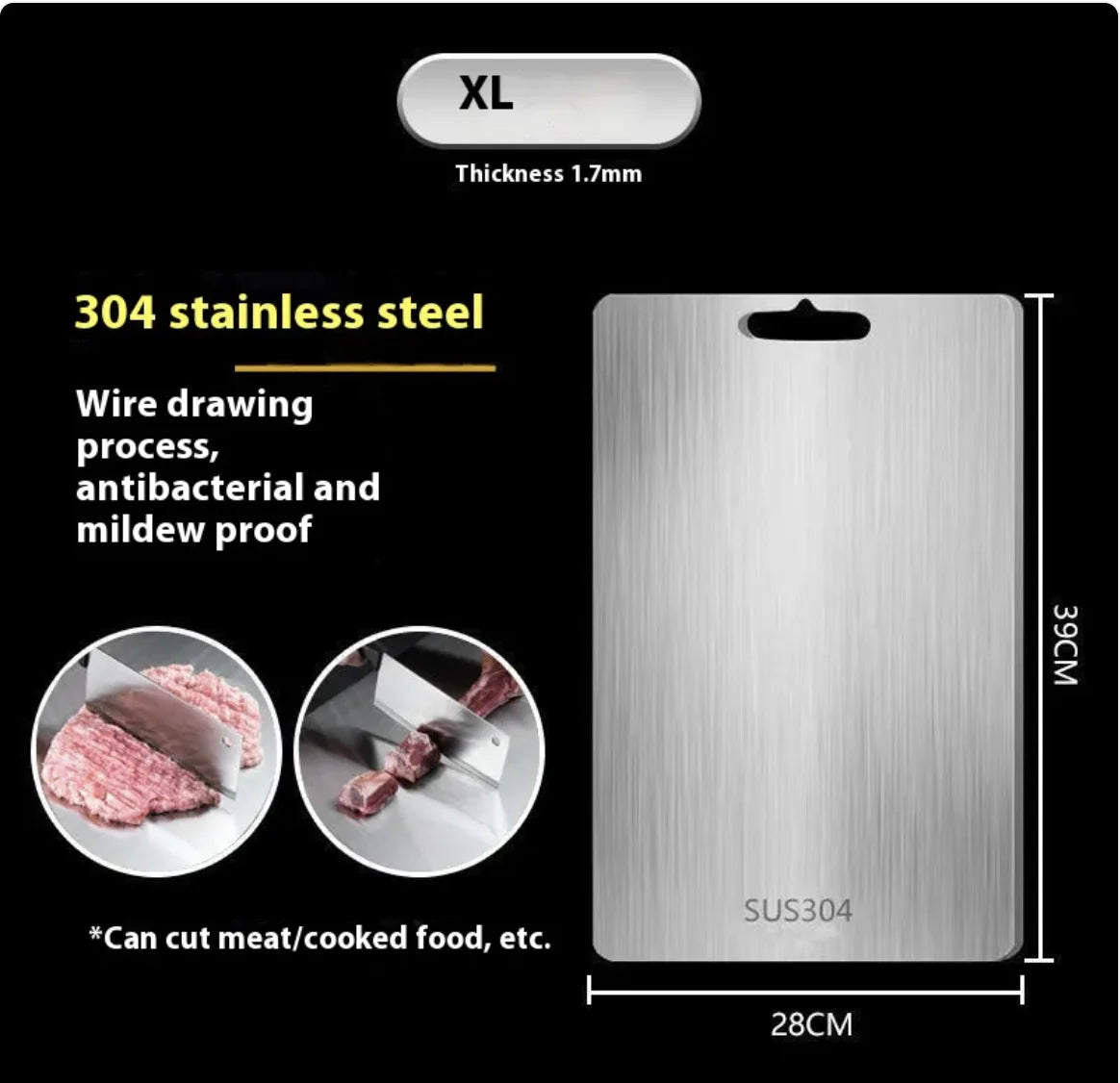 304 Stainless Steel Cutting Board - Double Sided