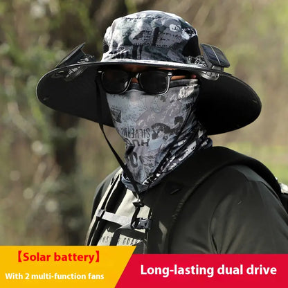 Solar Fan Rechargeable Brim Hat