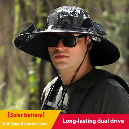 Solar Fan Rechargeable Brim Hat